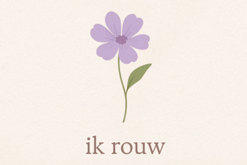 het logo van de podcast ik rouw geproduceerd door 50 Koffies