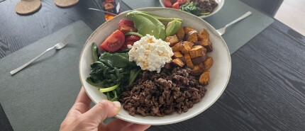 High protein hot honey bowl