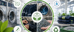 Circulaire bedrijfskleding in 2026: wassen, repareren, upcyclen