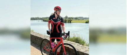 Cindy doet mee aan de Buik Klassieker, nu op de race(fiets) in plaats van aan de race