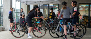 SQlab zadels testen met Fietsvrouwen testdag