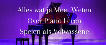 Piano leren spelen als volwassene: starten zonder noten