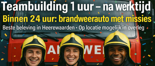 Last-minute teambuilding Den Bosch (vandaag/morgen)morgen)