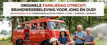 Familiedag voor alle leeftijden Utrecht: origineel familie-uitje met brandweerauto