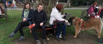 Georges kom hier! ... Maar is dat nu de hond of de buurman