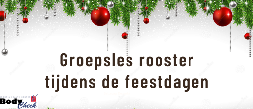 Groepsles rooster rond de feestdagen