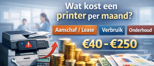 Wat kost een printer per maand voor een kantoor?