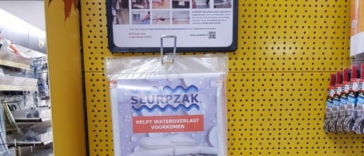 Slurpzak nu ook te koop bij Hubo bouwmarkt