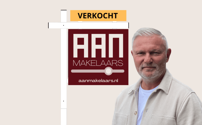 AAN Makelaars Meindert Zomer van AAN Makelaars met verkocht bord
