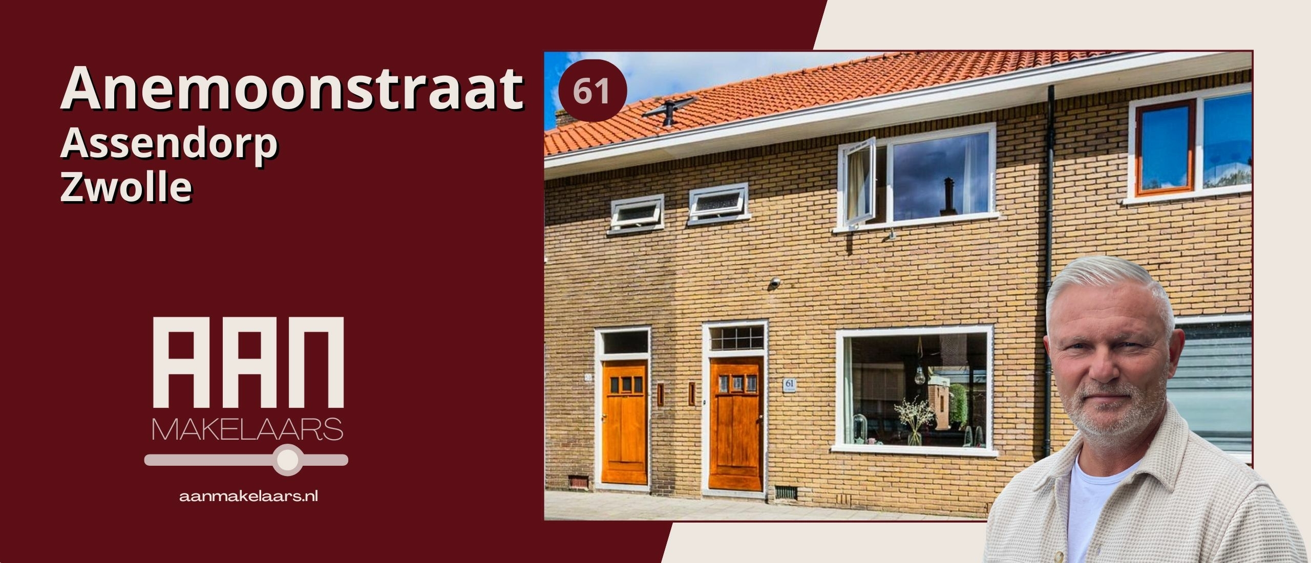 Anemoonstraat 61 in Zwolle – Karaktervolle jaren 30 gezinswoning met diepe tuin in het hart van Assendorp | AAN Makelaars Zwolle