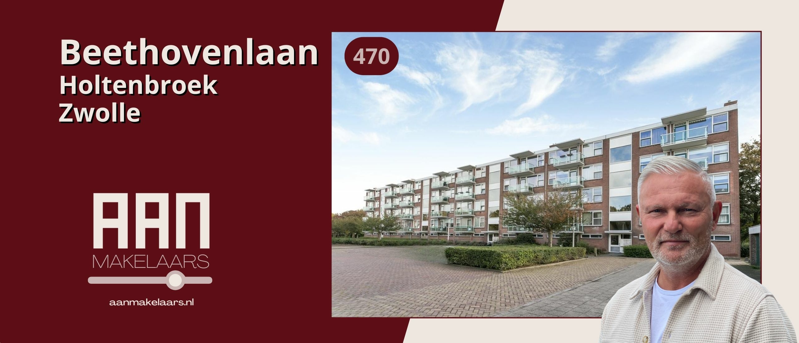 Beethovenlaan 470 Zwolle Licht 3 kamerappartement met vrij uitzicht in Holtenbroek | AAN Makelaars