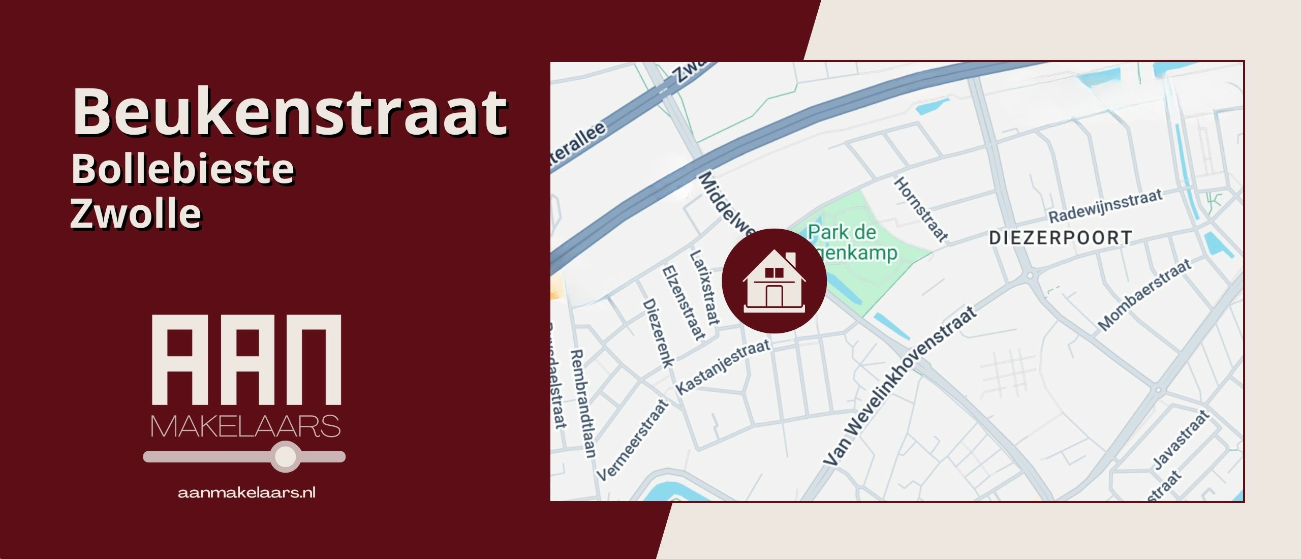 Beukenstraat 138 Zwolle in Bollebieste, jaren 30 tussenwoning met zonnepanelen en dakterras | AAN Makelaars