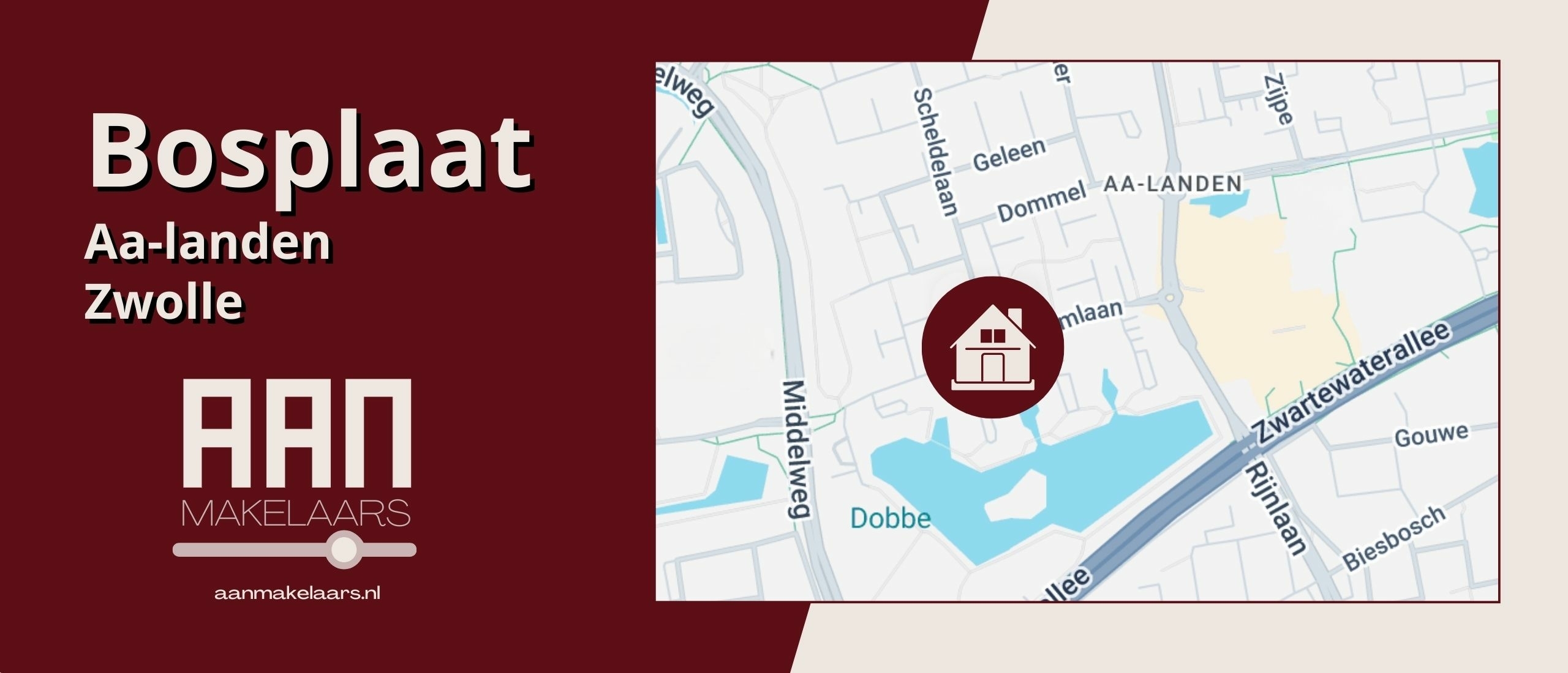 Bosplaat 97 Zwolle in Aa-landen-Midden met terras en uitzicht op de Dobbe | AAN Makelaars Zwolle