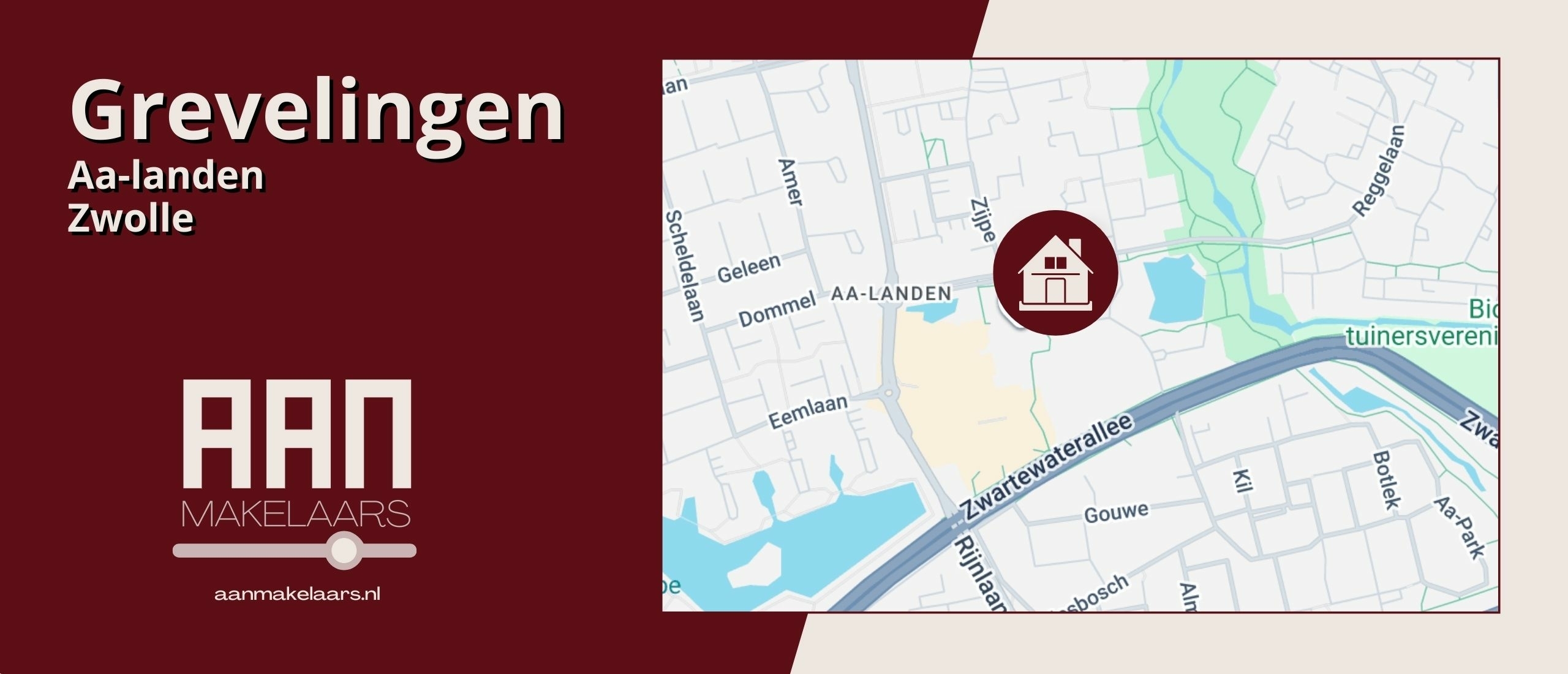 Ruim wonen in Aa landen aan Grevelingen 34 in Zwolle, met veel licht, vier slaapkamers, balkon op het zuiden en parkeren op eigen terrein | AAN Makelaars