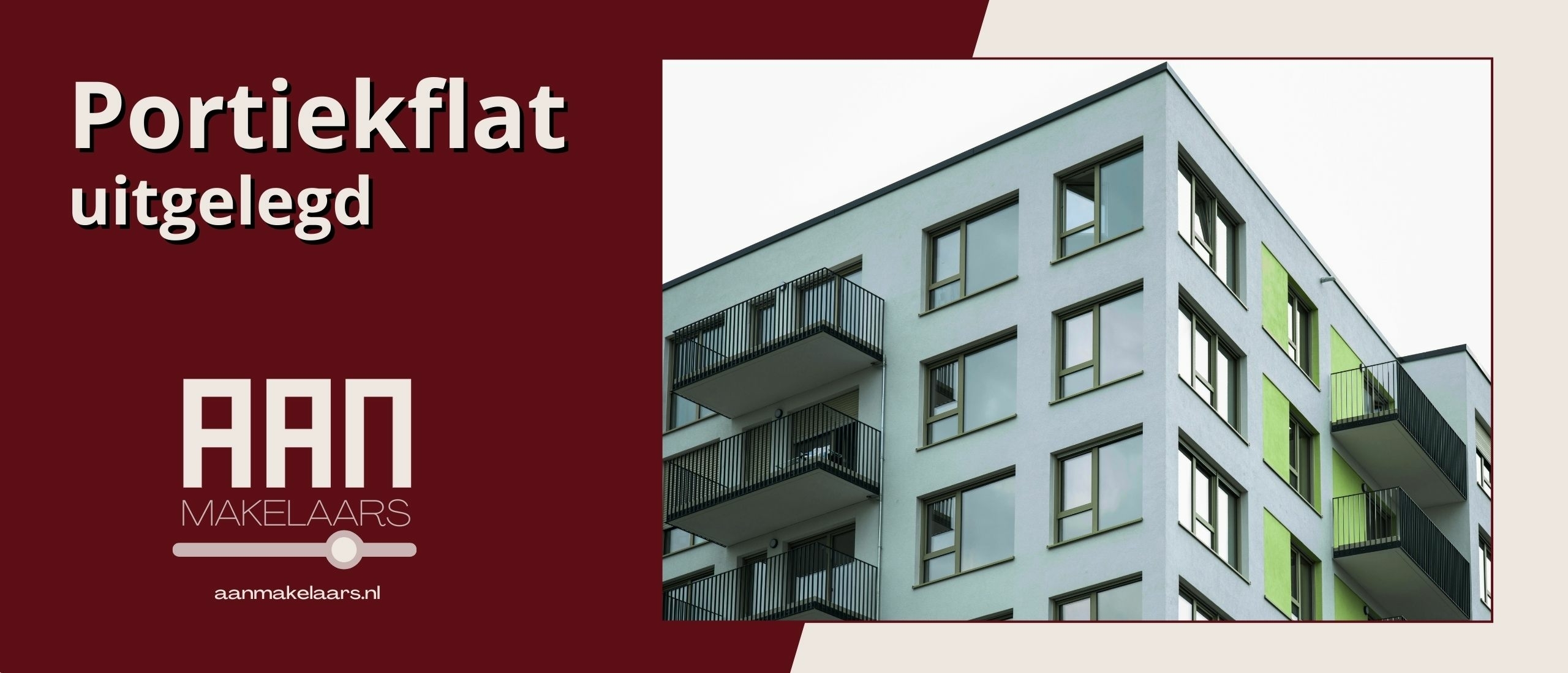 Typische portiekflat in Nederlandse woonwijk met gezamenlijke entree | AAN Makelaars Zwolle