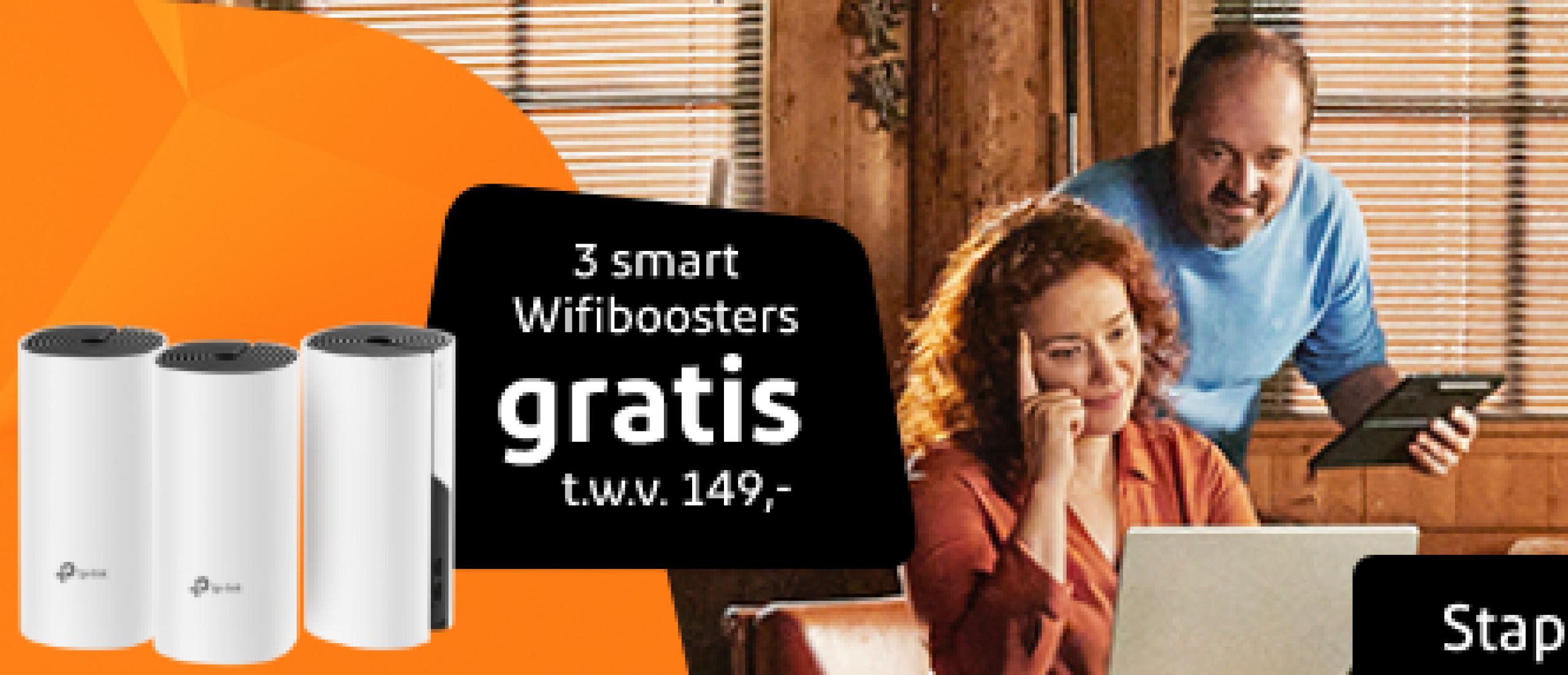 3 Smart Wifiboosters t.w.v €149,- bij Ziggo