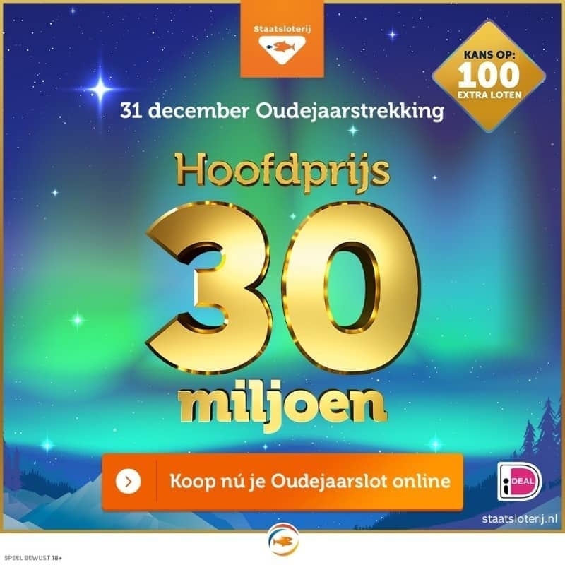 oudejaarstrekking hoofdprijs 30 miljoen