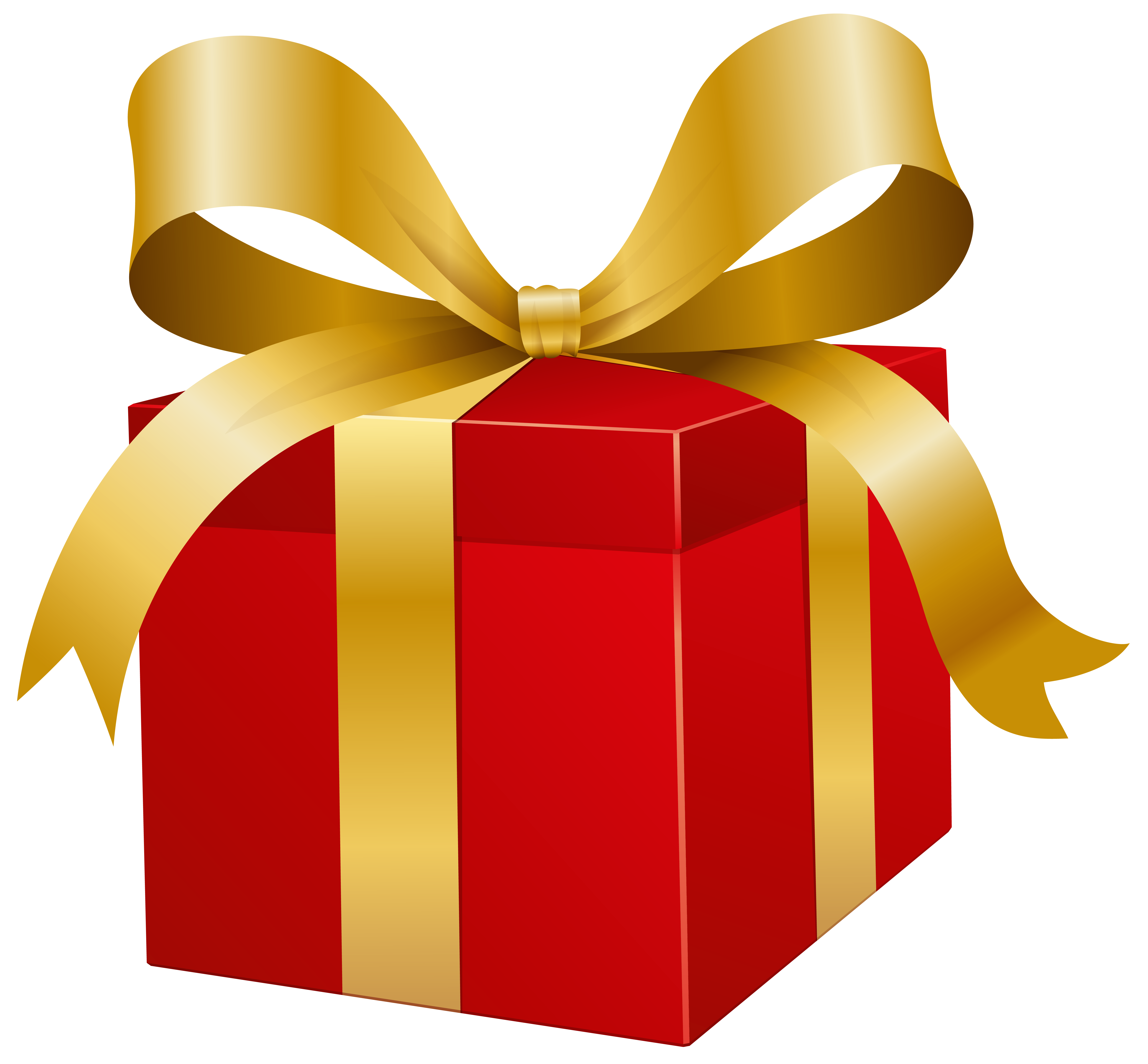 Rood cadeau met gouden strik