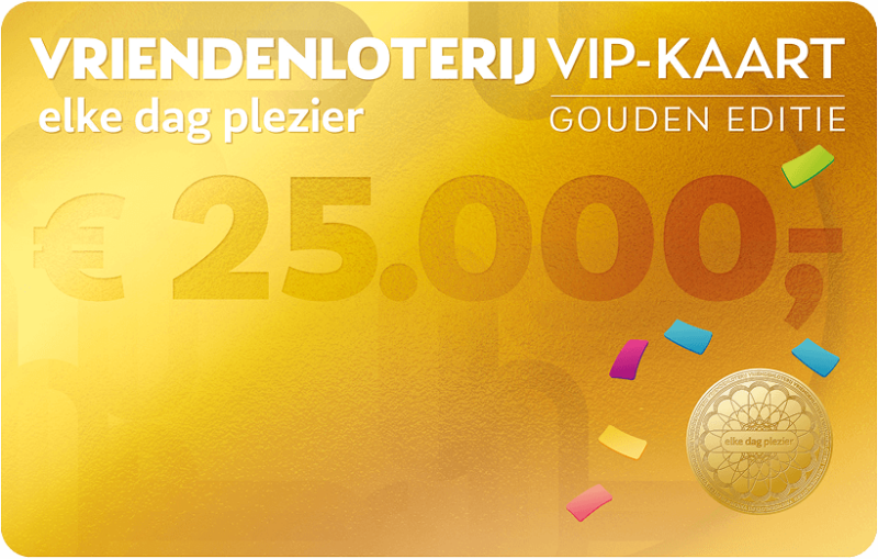 vriendenloterij gouden kaart actie 25000 winnen