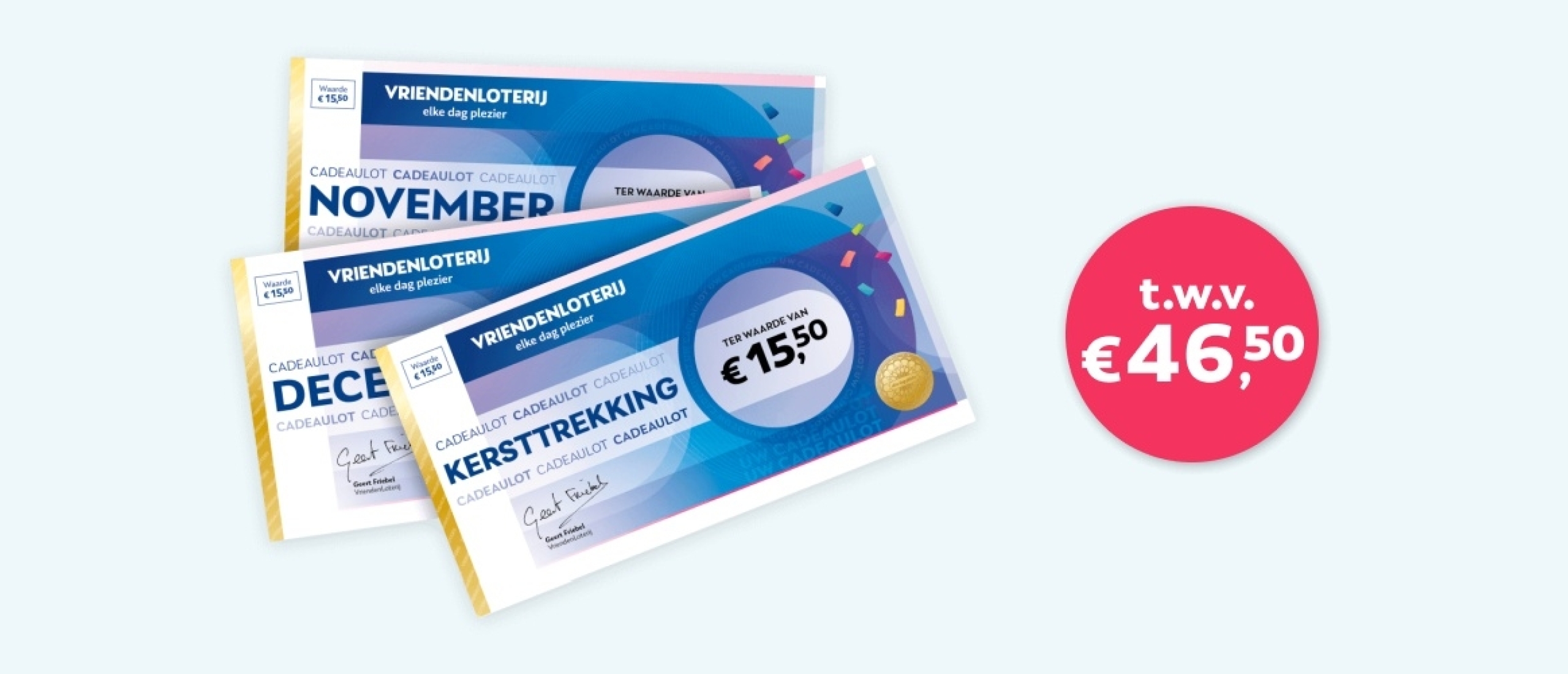VriendenLoterij.nl/gratiskans 3 gratis loten trekkingen
