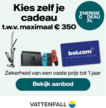 Gratis cadeau bij Vattenfall energie contract