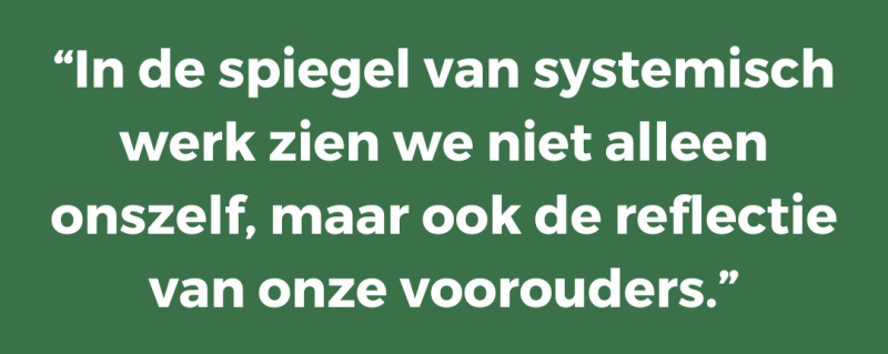 In de spiegel van systemisch werk zien we niet alleen onszelf, maar ook de reflectie van onze voorouders