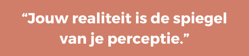 Jouw realiteit is de spiegel van je perceptie