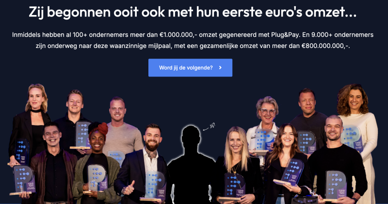 Plug & Pay Award winnaars | Online ondernemers met minimaal € 1.000.000 omzet