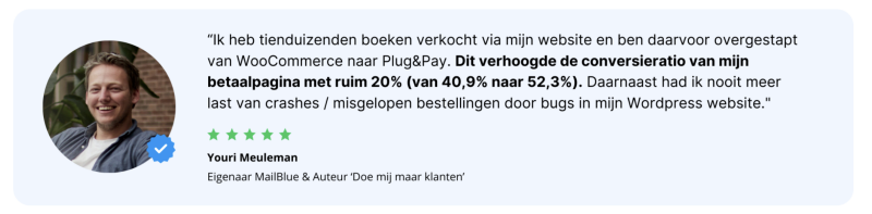 Plug & Pay review van Youri Meuleman | Eigenaar van Mailblue