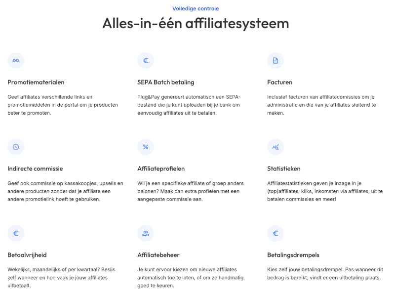 Plug & Pay software is een alles-in-één affiliate systeem