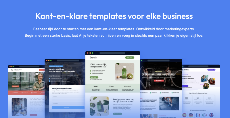 Plug & Pay templates voor je landingspagina's