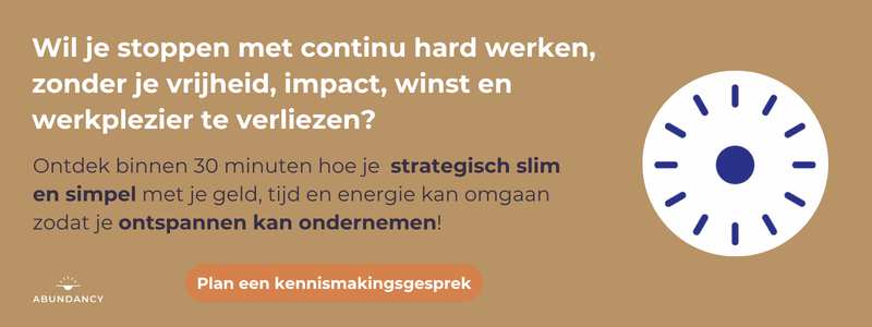 Wil je stoppen met continu hard werken, zonder je vrijheid, impact, winst en werkplezier te verliezen?