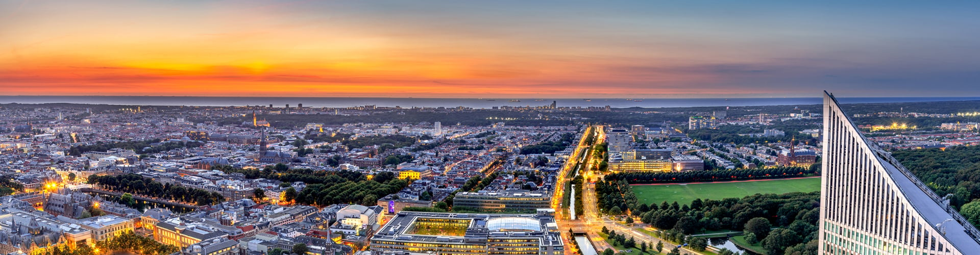 Panorama banner van Den Haag