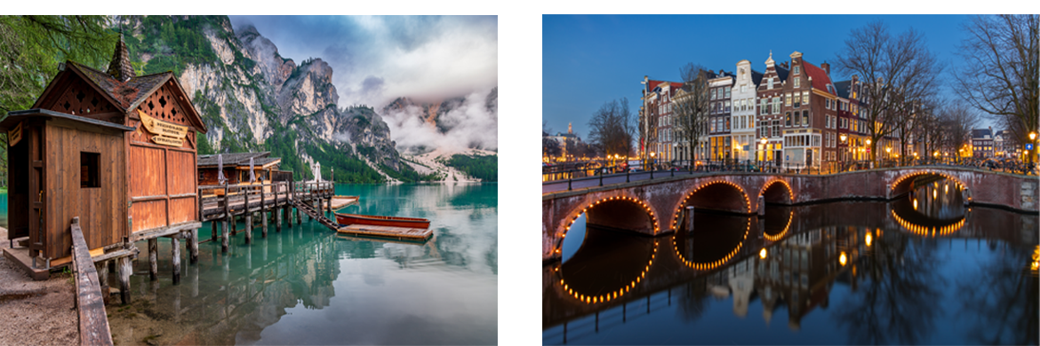 Foto's van het Lago di Braies en Amsterdam