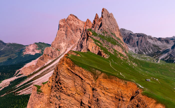 Seceda in de Dolomieten in Italië