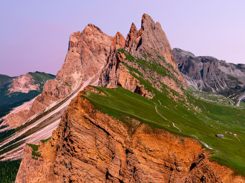 Seceda in de Dolomieten in Italië