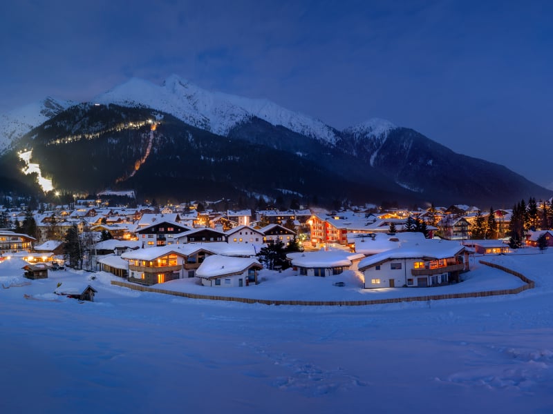 Winter in Seefeld in Tirol, Oostenrijk