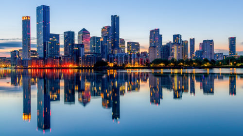 London Canary Wharf Skyline