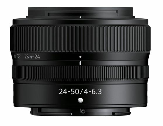 Nikon lens met een variabel diafragma.