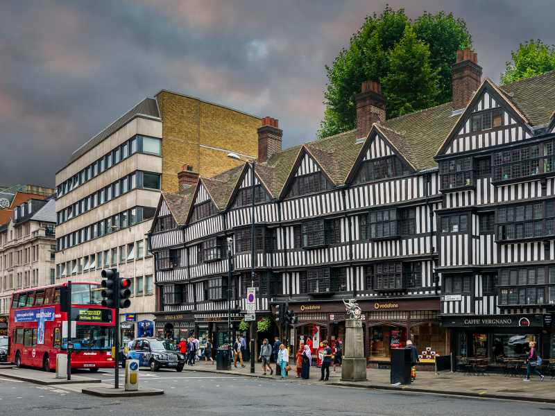 Charles Dickens huizen in Holborn, Londen