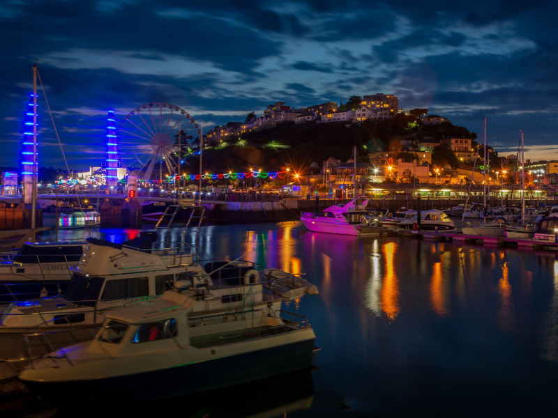 Haven van Touquay, Engeland bij avond