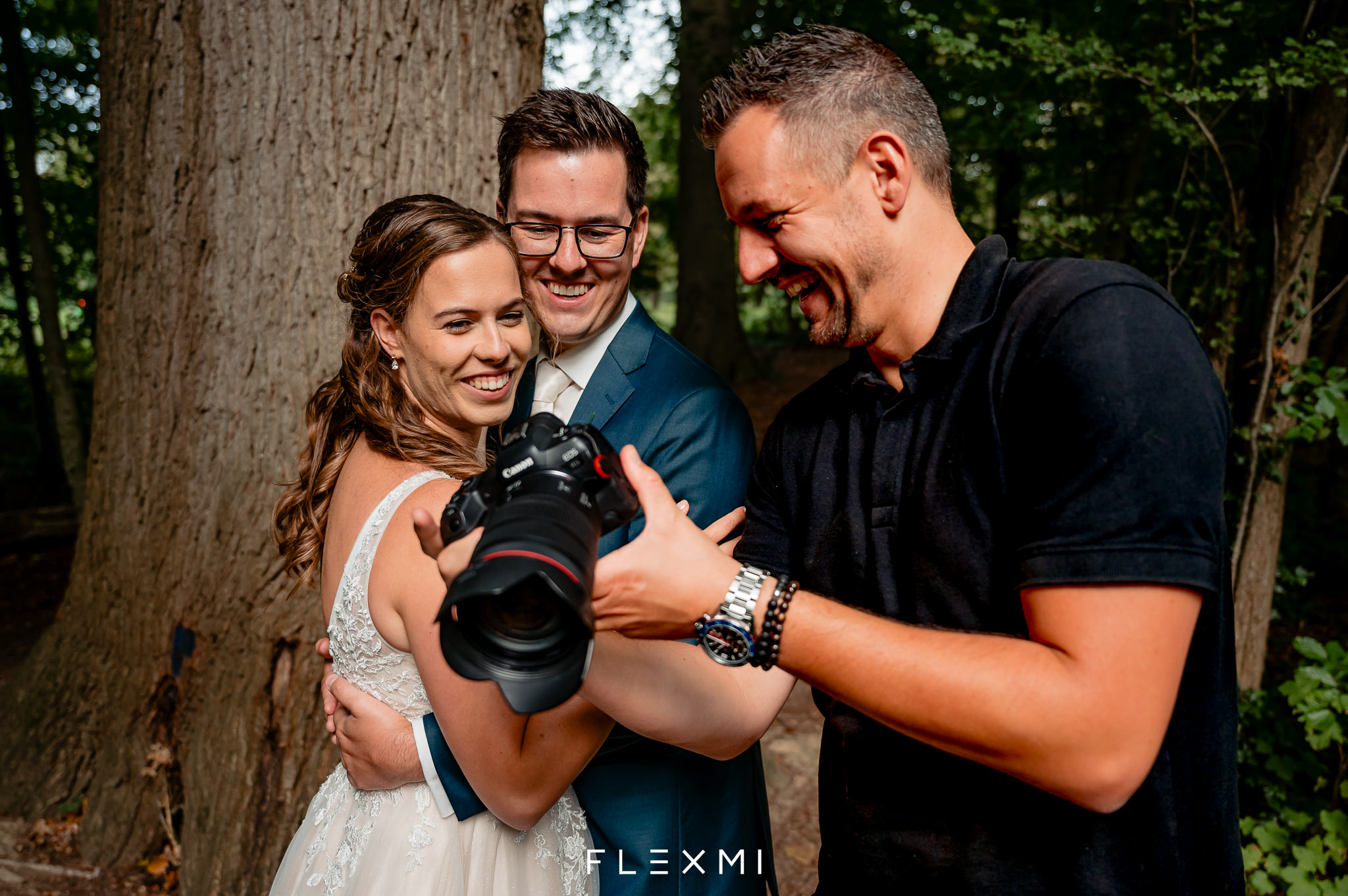 Sander met fotografen