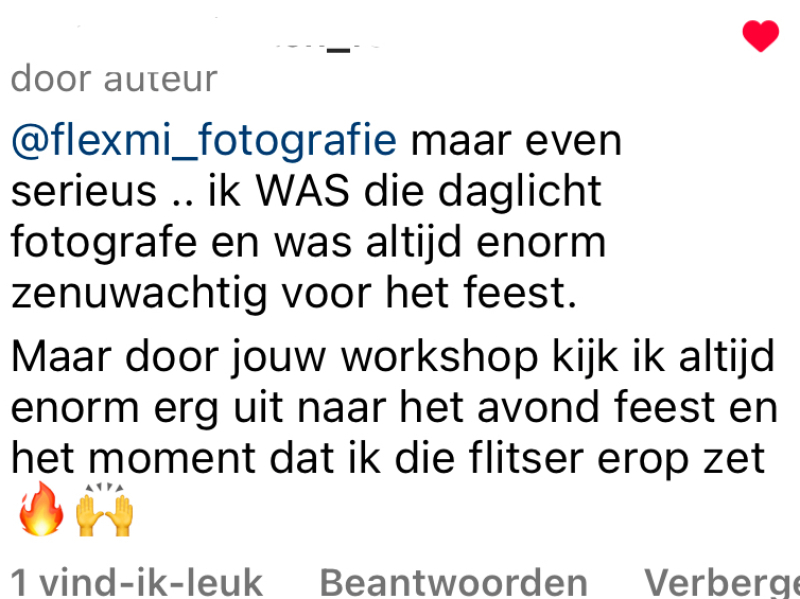 Ik was een daglicht fotograaf