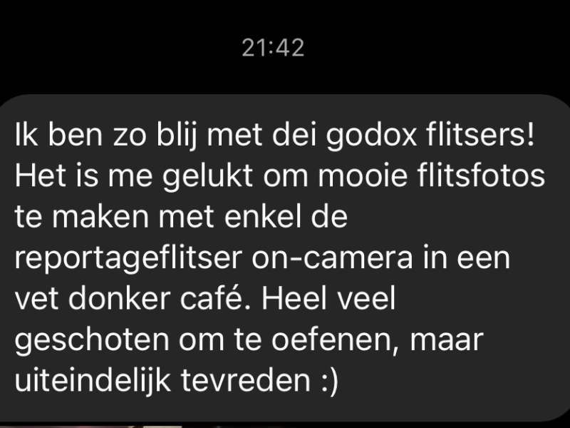 Review flitsen met één flitser