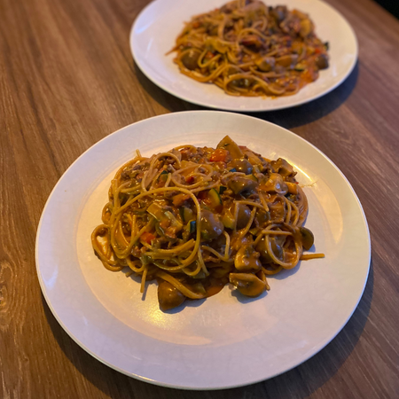 One-pot spaghetti Stroganoff