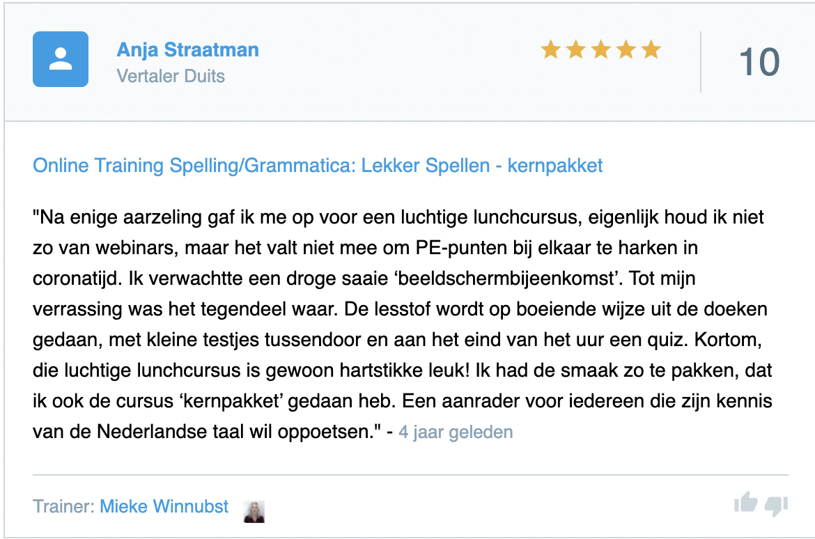 PE-punten halen tolk-vertaler Tolk-vertaler PE-punten