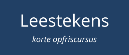 Leestekens opfrissen