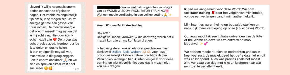 Reviews womb wisdom facilitator training