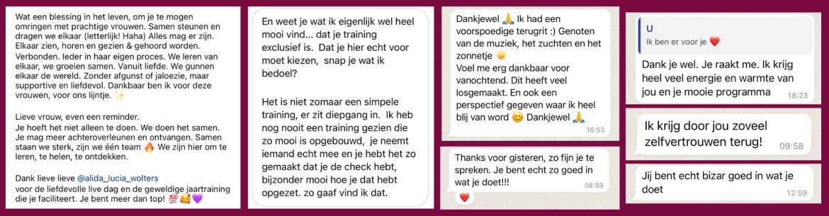 Testimonials Alida Lucia