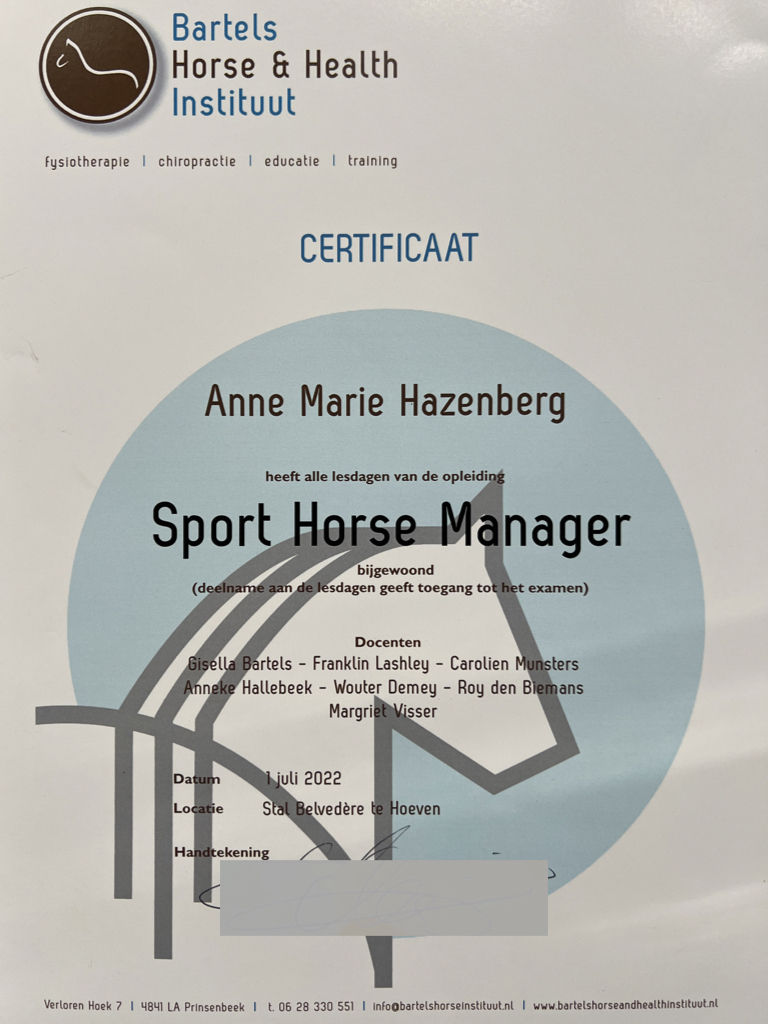 sporthorse manager